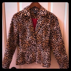 Velvety Leopard Blazer
